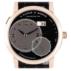 A. Lange & Sohne Rose Gold Grand Lange 1 Manual Wind Wristwatch Ref 115.031