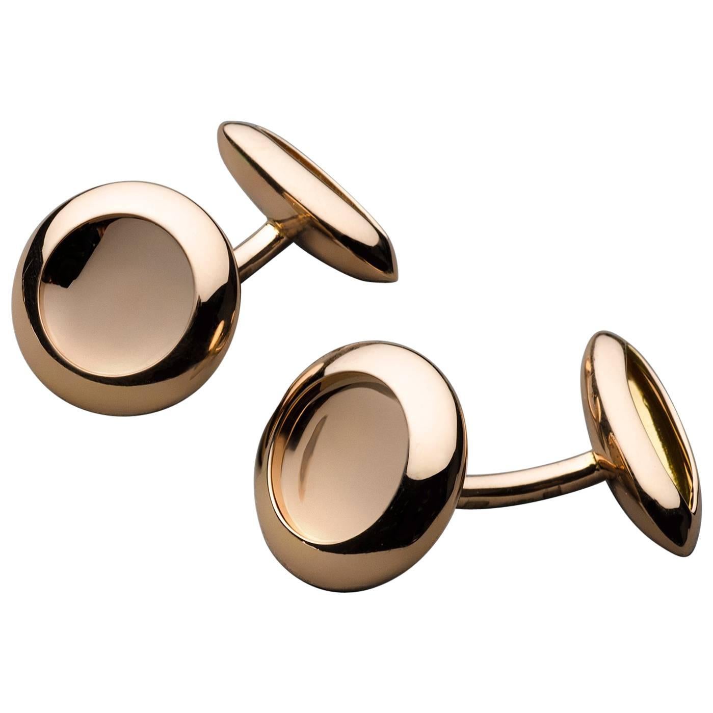 Anish Kapoor 18 Karat Rose Gold Cufflinks "Water Form I" 2013 For Sale