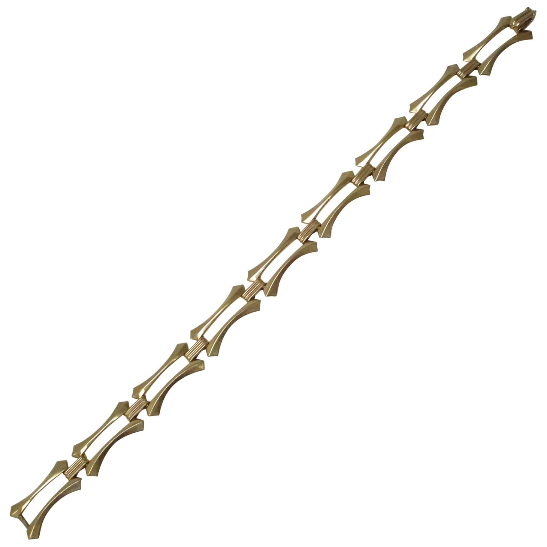 Fancy Link Gold Bracelet