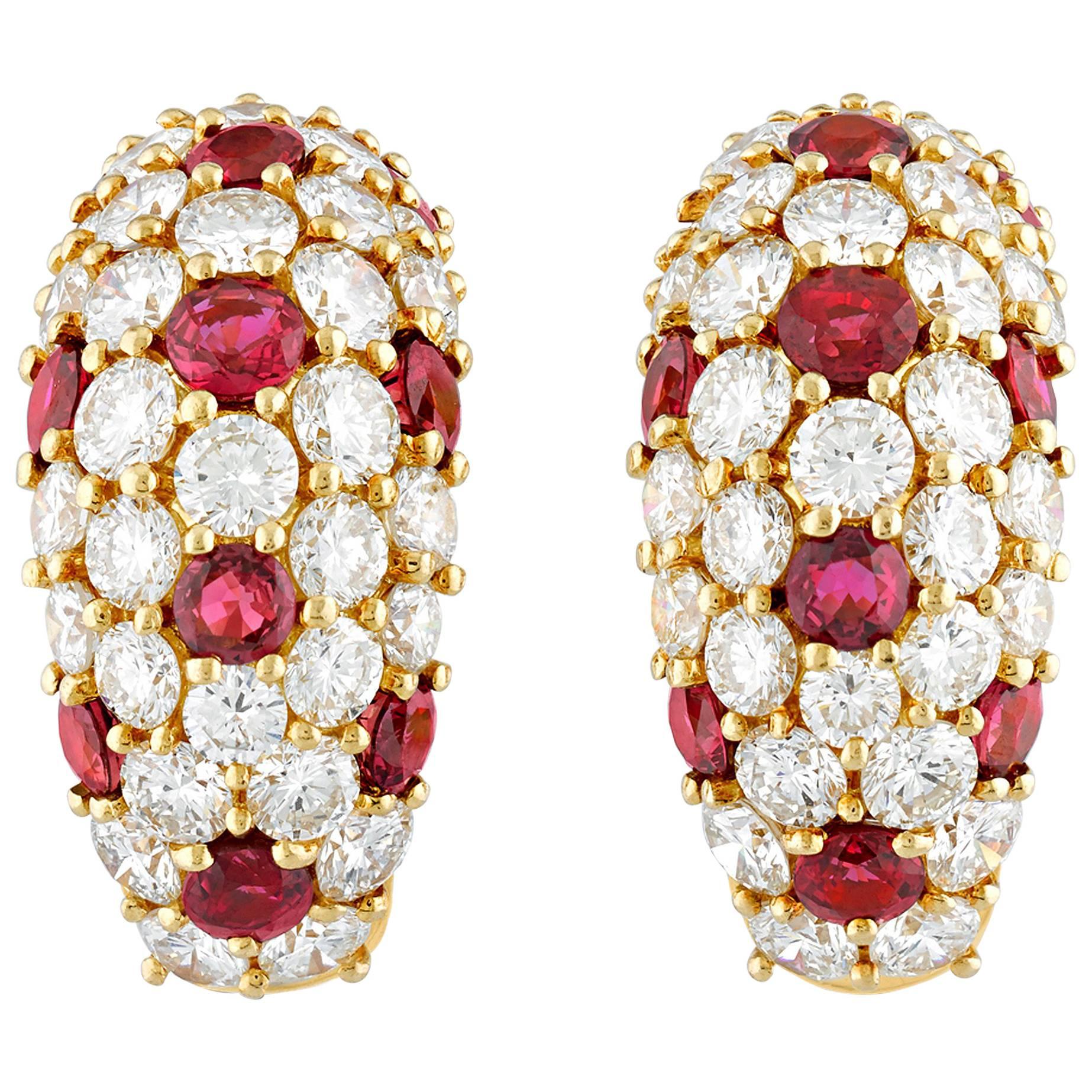 Ruby and Diamond Cuff Earrings by Tiffany & Co.
