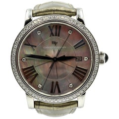 David Yurman Stainless Steel Diamond Mother-of-Pearl quartz Wristwatch Ref T716M