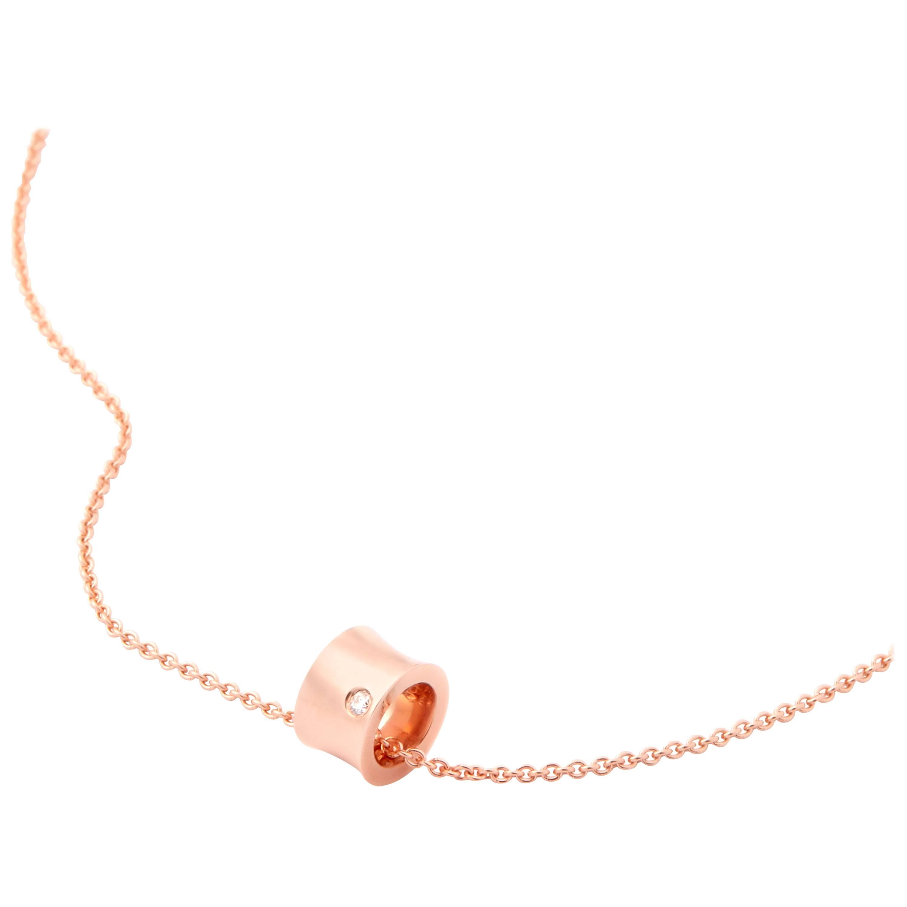 Rose Gold Freedom Pendant Necklace For Sale