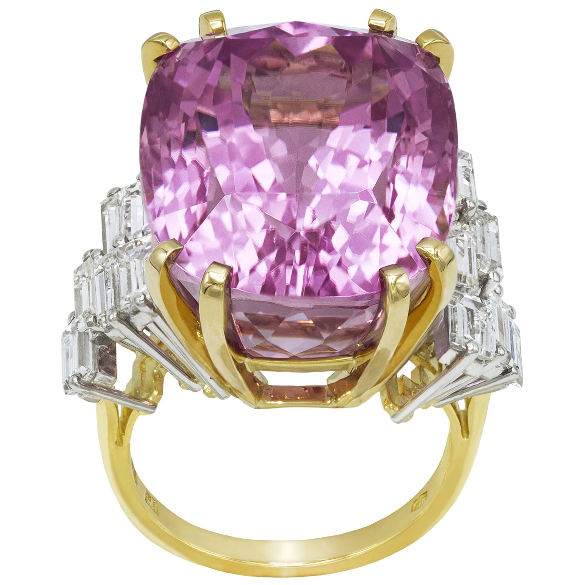 41.83 Carat Kunzite Ring