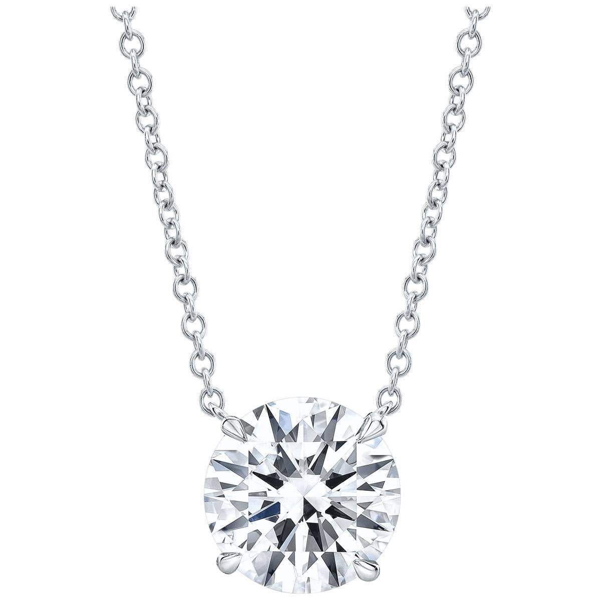 GIA Certified 1.20 Carat G VS2 Round Diamond Solitaire Pendant For Sale
