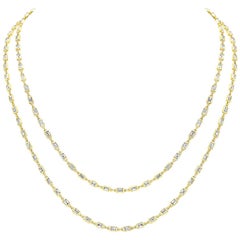 10.96 Carat TW Baguette Diamonds by The Yard Chain Necklace
