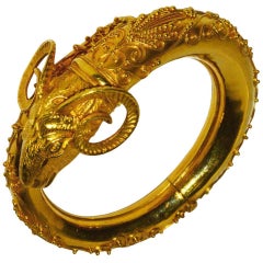 Lalaounis  Rare Amazing Large Ram GOLD Bracelet
