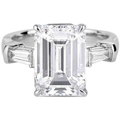 GIA Certified Emerald Cut 3.50 ct Diamond Ring
