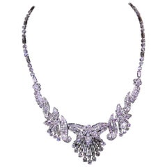 Important Diamond Necklace in Platinum, circa 1930s