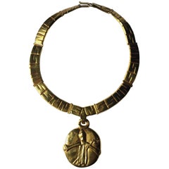 Line Vautrin "Saint Nicolas" Bronze Necklace
