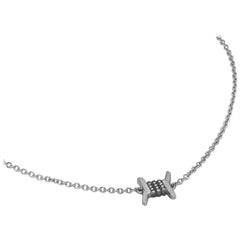 Wendy Brandes Barbed Wire Diamond and Platinum Necklace