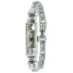 Art Deco platinum Diamond Cocktail Wristwatch