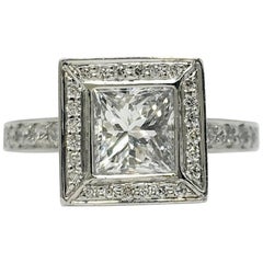 Chris Correia Platinum 1 Carat Princess Diamond Ring