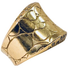 Wearable Wide Tapered 18 Karat Diamond Band Ring