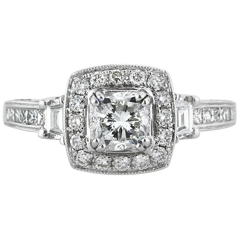 Mark Broumand 1.75 Carat Cushion Cut Diamond Engagement Ring