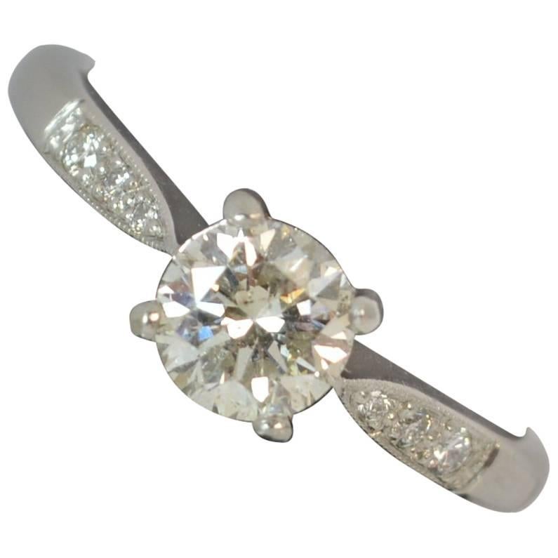0.70 Carat Diamond Platinum Ladies Solitaire Engagement Ring