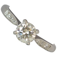 0.70 Carat Diamond Platinum Ladies Solitaire Engagement Ring