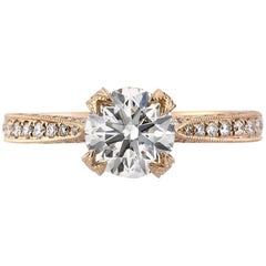 Mark Broumand Anello di fidanzamento con diamante rotondo taglio brillante da 1.95 carati