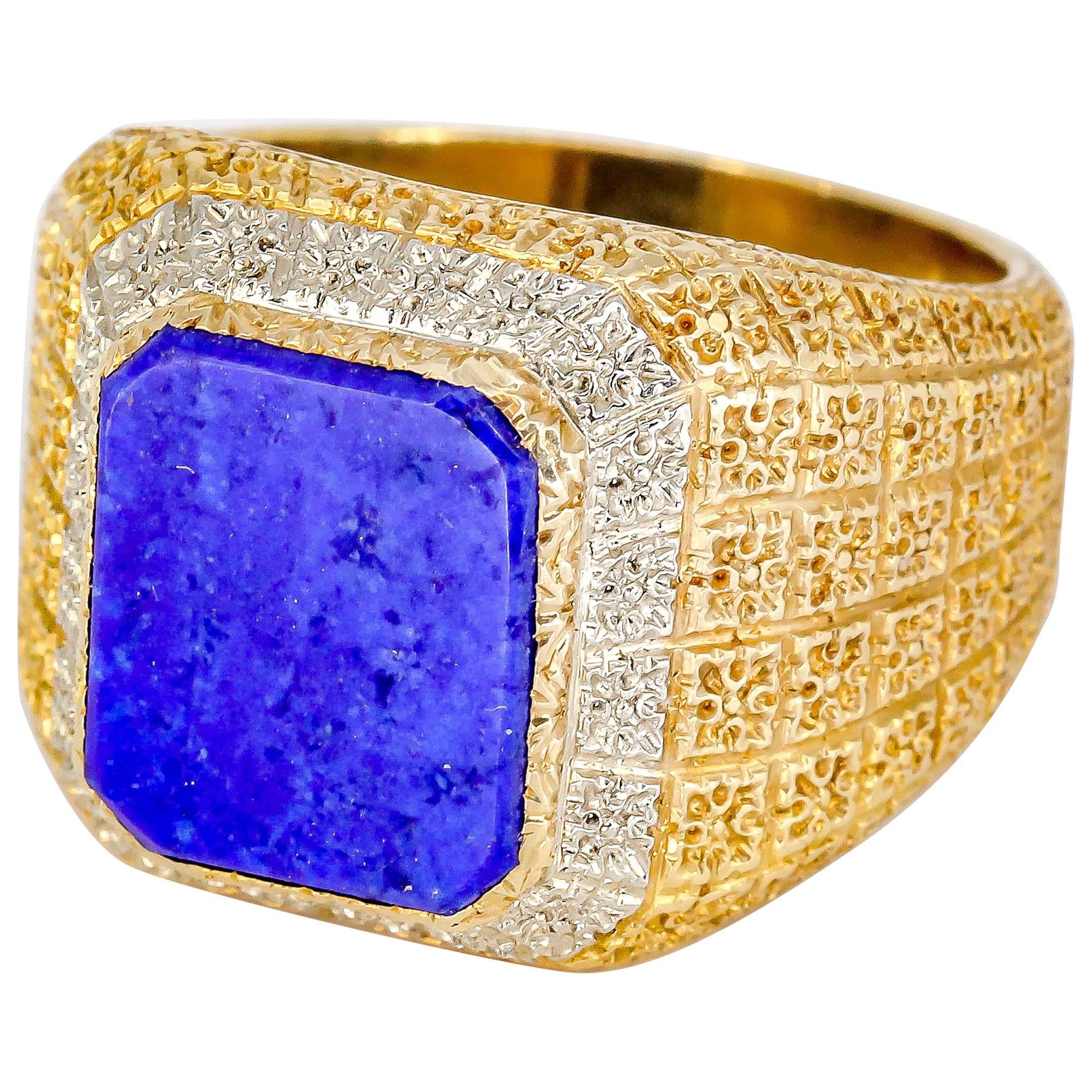 Zilver Laptop elkaar Mario Buccellati Lapis Lazuli and Gold Men's Ring For Sale at 1stDibs | buccellati  mens rings, buccellati mens jewelry, lapis lazuli signet ring mens