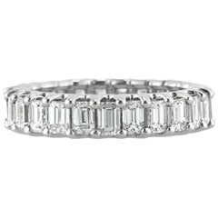 Mark Broumand 3.00 Carat Emerald Cut Diamond Eternity Band