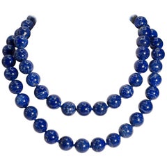 Two Strand Detachable Royal Blue Lapis Lazuli Necklaces