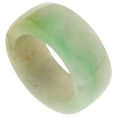 Carved Jade Gold Band Ring For Sale at 1stdibs