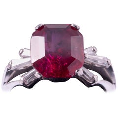 Natural Burma Ruby Ring 4.21 Carat