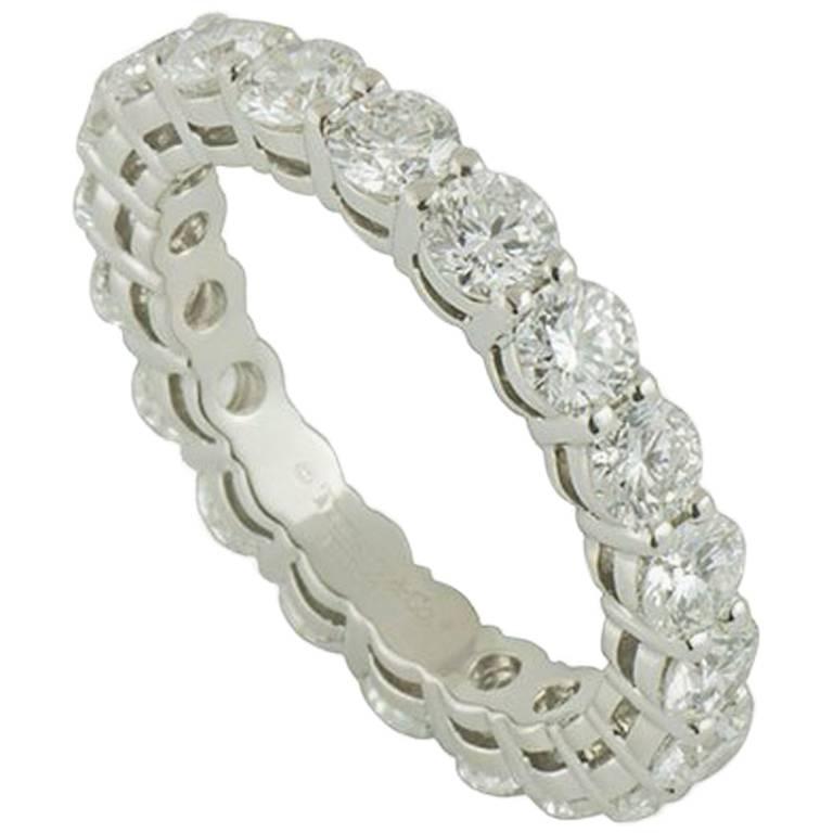 Tiffany & Co. Platinum Diamond Embrace Ring 3.18 Carat
