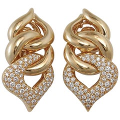 Pave’ Diamond Earclip Earrings