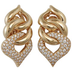 Pave’ Diamond Earclip Earrings