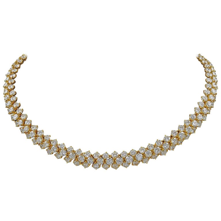 Harry Winston Diamond Necklace 40.94 Carat For Sale