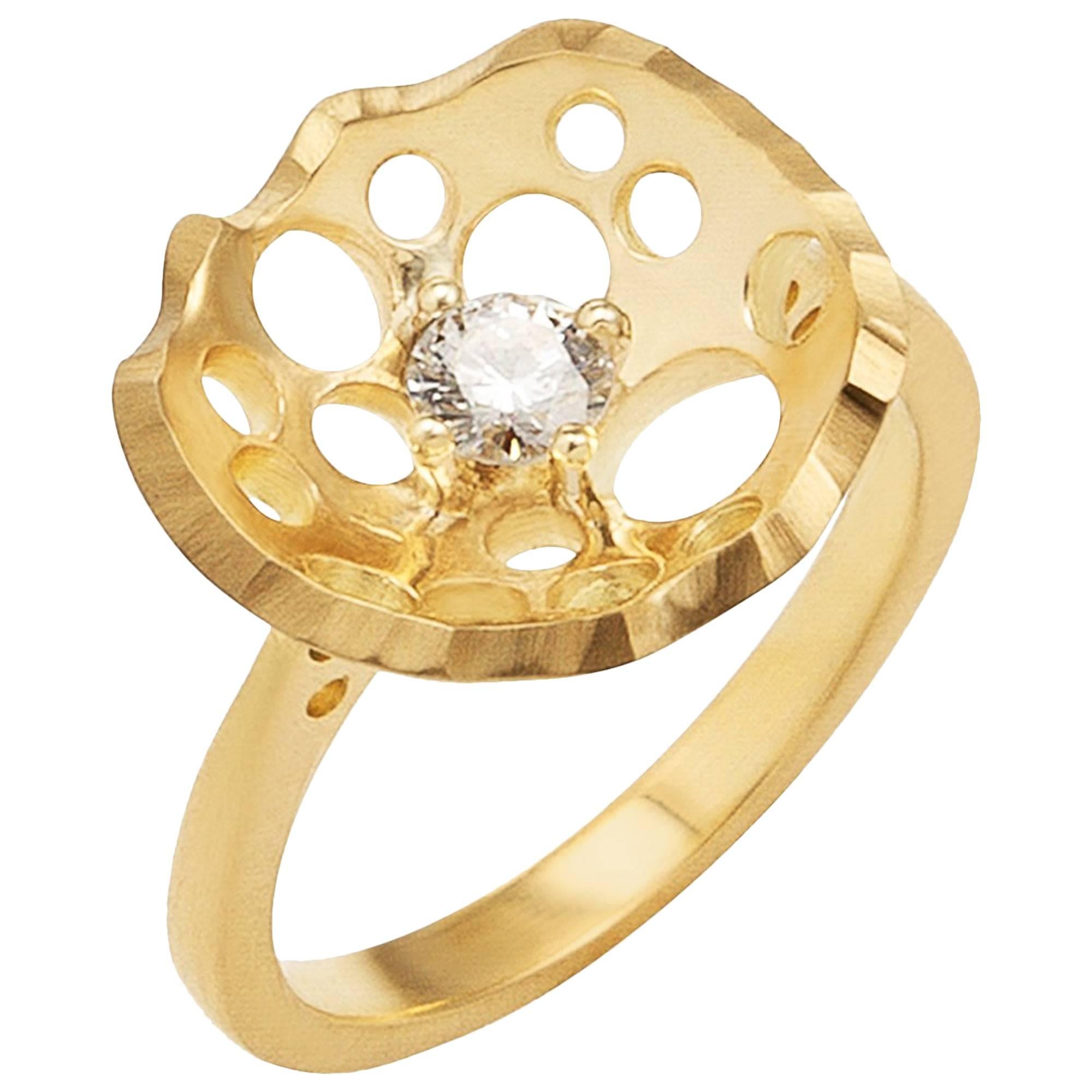 Still Lily Solitaire Ring For Sale