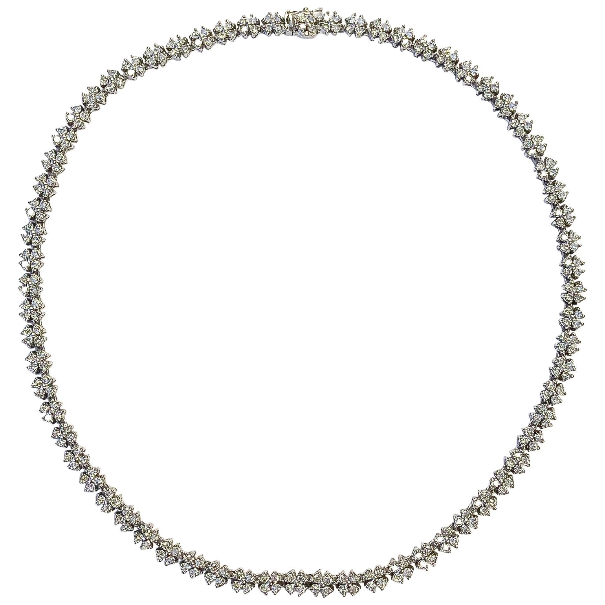 10 Carat of Diamonds Platinum Necklace