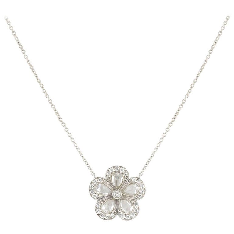 Tiffany and Co. Garden Flower Necklace 1.86ct at 1stDibs tiffany