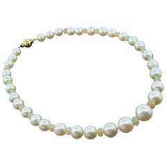 South Sea Pearl and Fire Opal Necklace