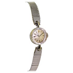 Rolex Ladies White Gold Original Faceted Crystal Manual Watch, circa 1960