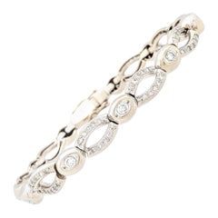 18 Karat White Gold 2.10 Carat Diamond Tennis Bracelet