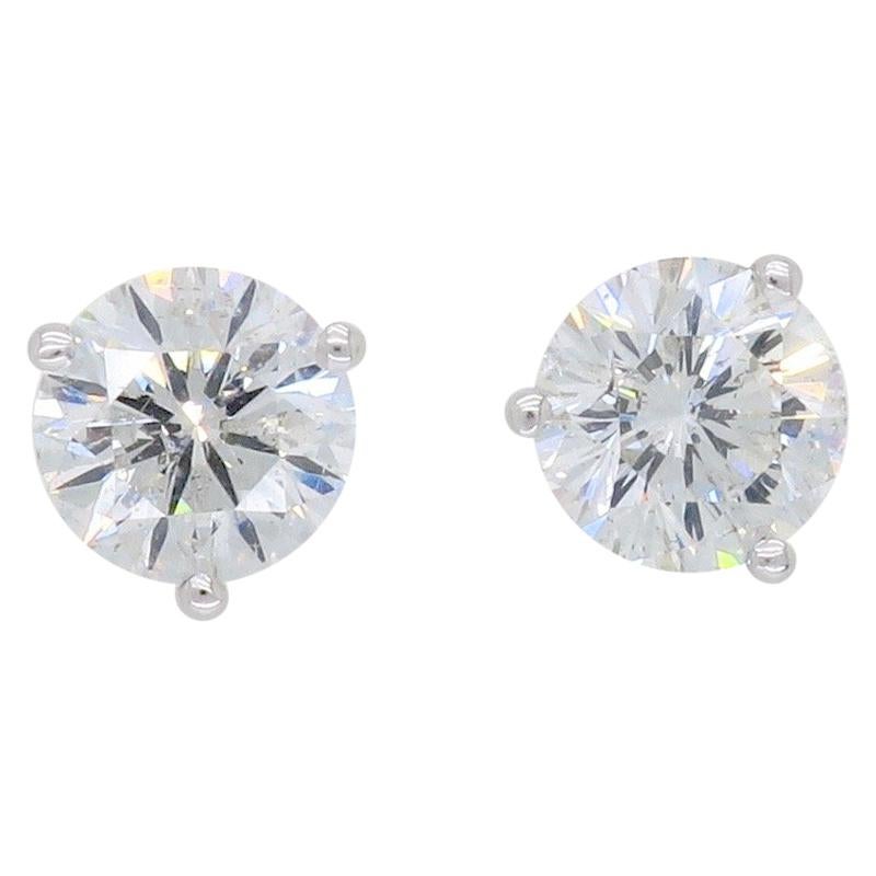 2.18 Carat Leo Diamond Stud Earrings