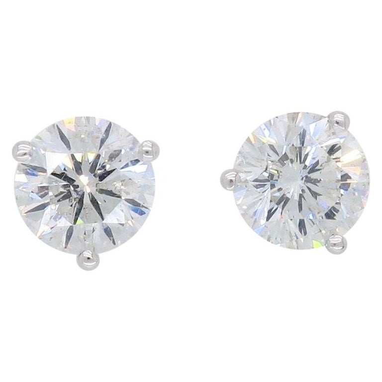 2.18 Carat Leo Diamond Stud Earrings at 1stDibs leo diamond earrings