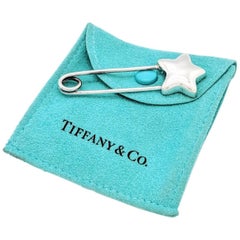 Tiffany & Co. Sterling Silver Star Diaper Safety Pin Brooch