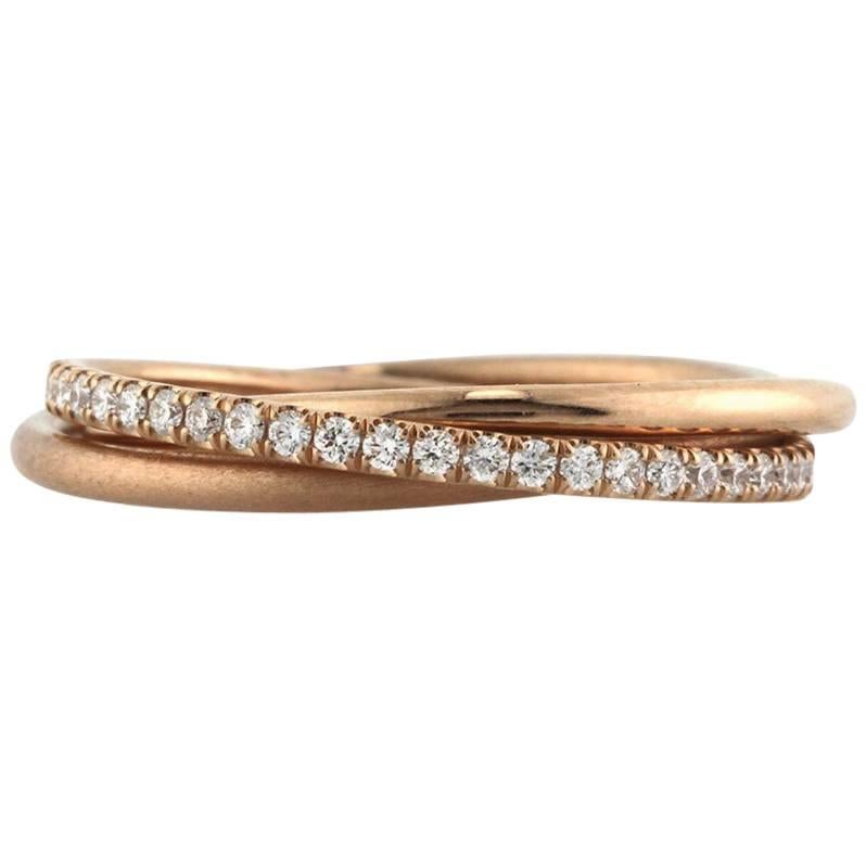 Mark Broumand Anillo Eternidad Trinidad Diamante Brillante Redondo de 0,45 quilates