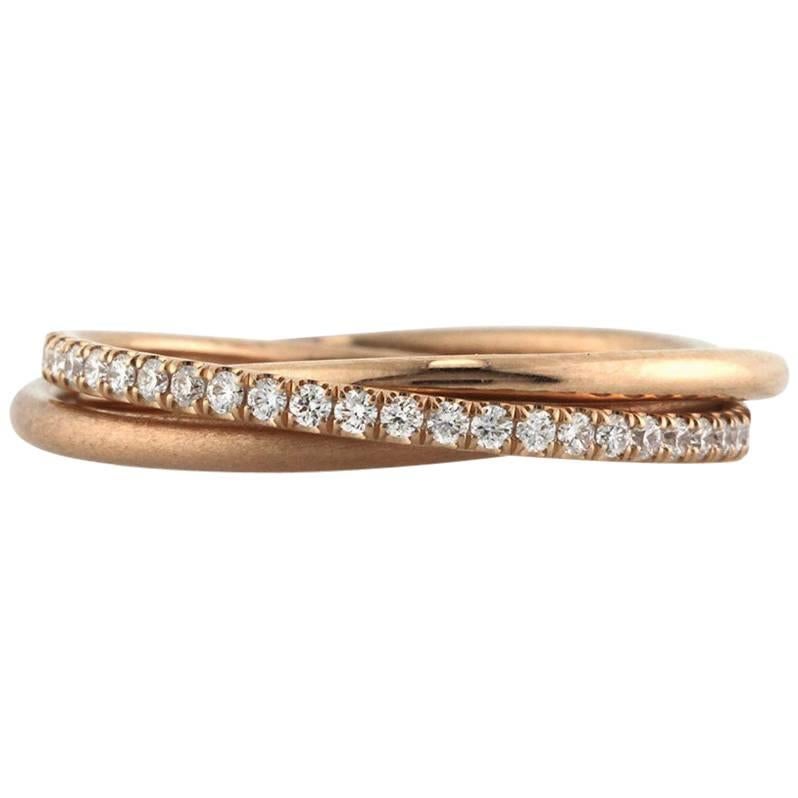 Mark Broumand 0.45 Carat Round Brilliant Diamond Trinity Eternity Ring