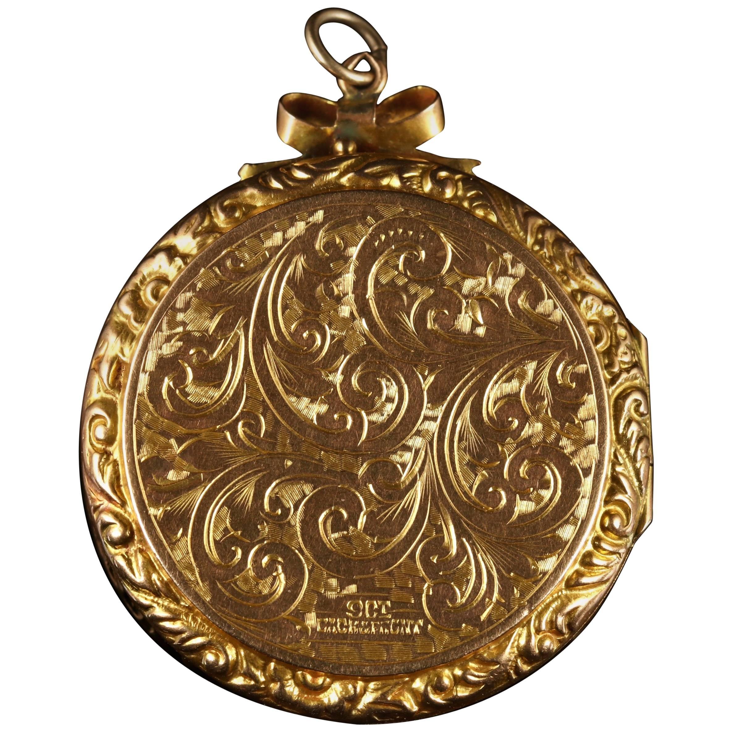 Antique Victorian 9 Carat Gold Locket, circa 1900