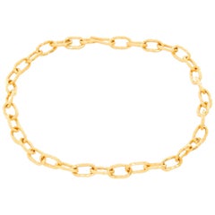 Jean Mahie 22 Karat Yellow Gold Link Necklace