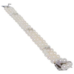 1950s Pearl and Diamond Bracelet
