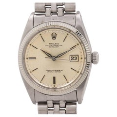 Rolex white gold stainless steel Datejust self winding wristwatch Ref 1601 c1961