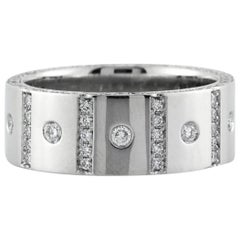 Mark Broumand Men's 1.90 Carat Round Brilliant Cut Diamond Wedding Band