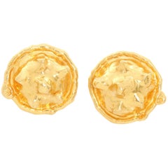 Jean Mahie 22 Karat Yellow Gold Nugget Earrings
