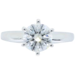 GIA Certified Round Brilliant Cut Diamond Solitaire Engagement Ring