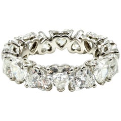 Tiffany & Co. Platinum Heart Cut Diamond Band