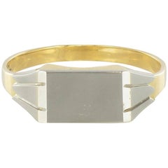 Never Worn French 1930s Art Deco 18 Karat Gold Woman Signet Ring